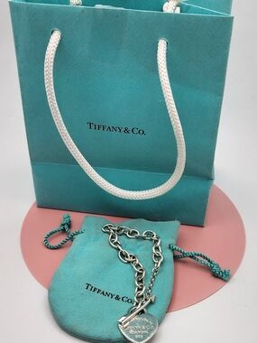Authentic Tiffany & Co. Return to Tiffany Lovestruck Heart Tag Bracelet 925